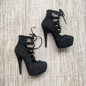 Anne Michelle Strappy Platform Heels